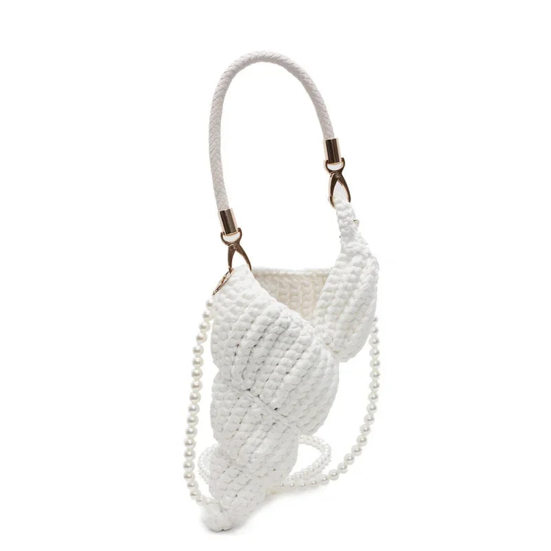 Bolsa Concha Elegance com Corrente de Pérola - Olívia Fios