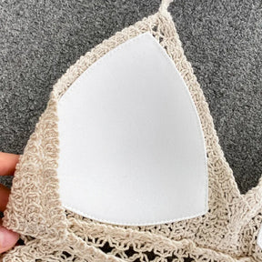 Borlas de malha oco para fora tanques camis para mulheres estilo bohemia hault sem mangas sexy femme espartilho colheita topos praia tanque camisolas