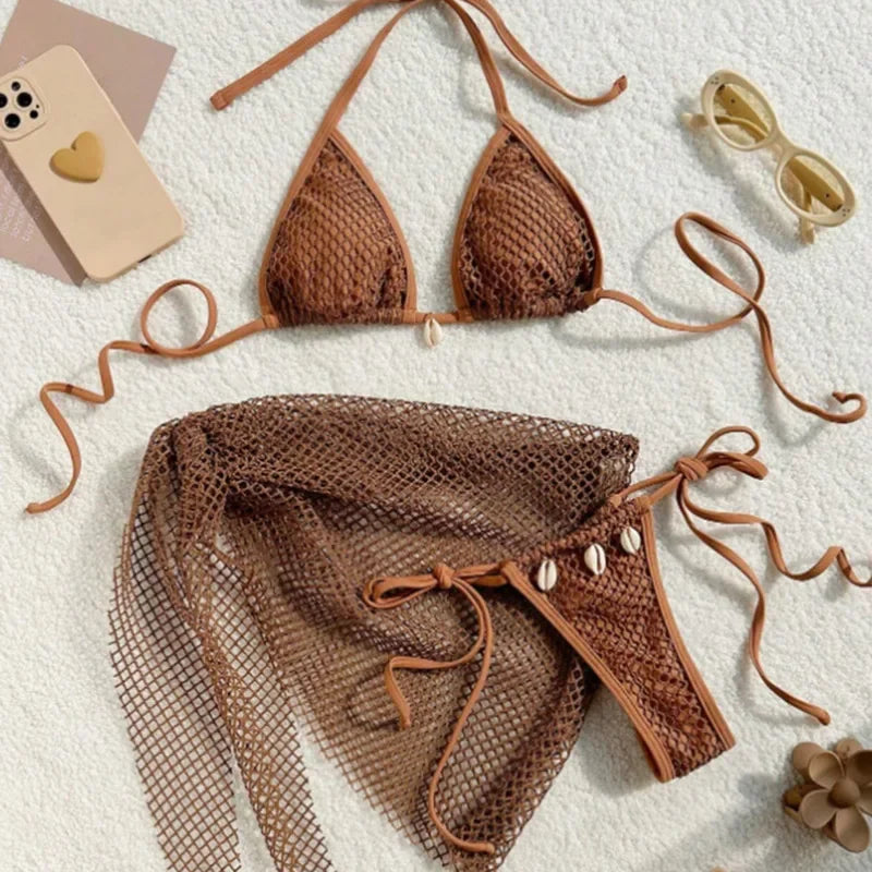 2025 sexy biquinis feminino maiôs de três peças de banho praia swim wear fatos de banho conjunto de biquíni brasileiro piscina banhista