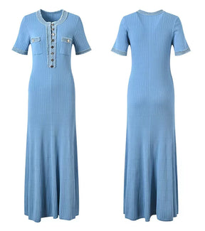 Vestido Maxi Bodycon Elegância Suprema - Olívia Fios