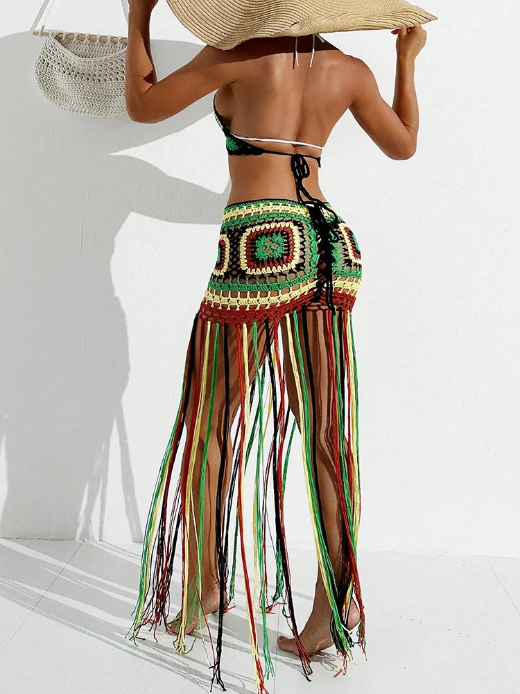 Vestido de Crochê "Tropical Elegance" - Olívia Fios