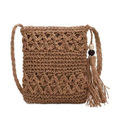 Bolsa Boho de Palha com Borla - Olívia Fios