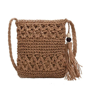 Bolsa Boho de Palha com Borla - Olívia Fios