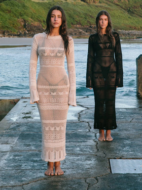 Vestido feminino sexy oco de malha, túnicas de manga comprida, para encobrir praia feminina, moda praia verão, novo, 2022