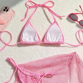 2025 sexy biquinis feminino maiôs de três peças de banho praia swim wear fatos de banho conjunto de biquíni brasileiro piscina banhista