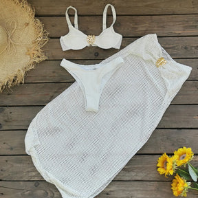 Conjunto de Biquíni "Folhas Elegantes" - Olívia Fios