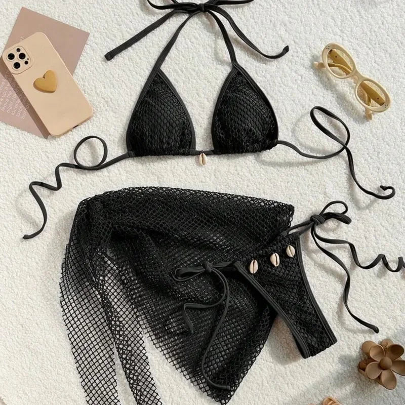 2025 sexy biquinis feminino maiôs de três peças de banho praia swim wear fatos de banho conjunto de biquíni brasileiro piscina banhista