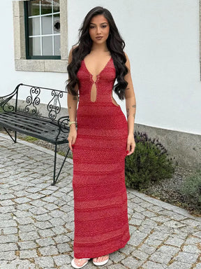 Vestido Dama "Vermelho Sedutor" - Olívia Fios