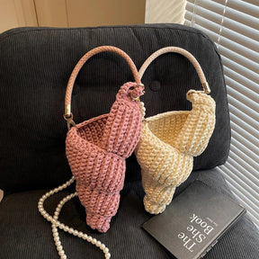 Bolsa Concha Elegance com Corrente de Pérola - Olívia Fios