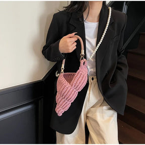 Bolsa Concha Elegance com Corrente de Pérola - Olívia Fios