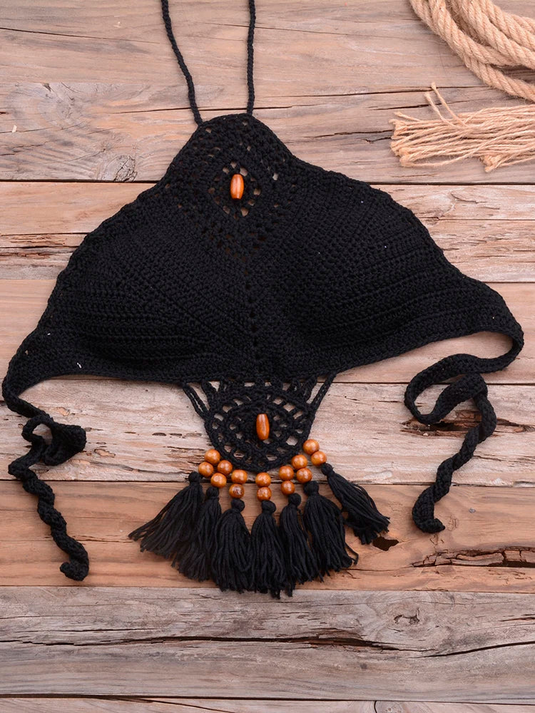 Conjunto Biquíni Crochê Elegância Natural - Olívia Fios
