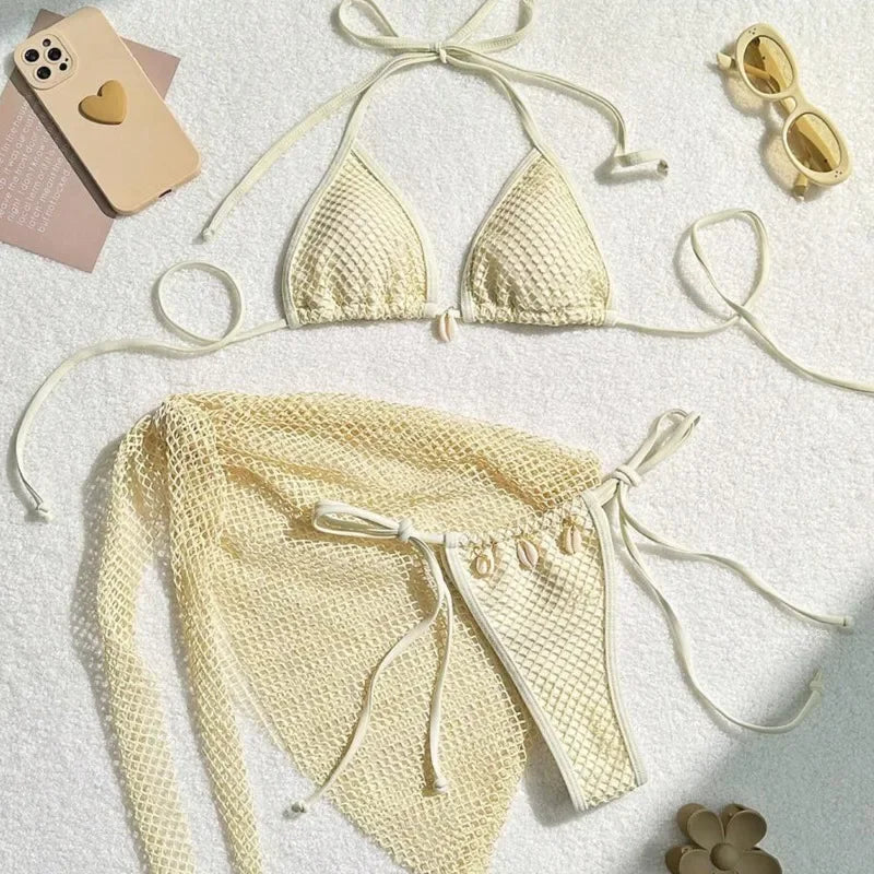 2025 sexy biquinis feminino maiôs de três peças de banho praia swim wear fatos de banho conjunto de biquíni brasileiro piscina banhista