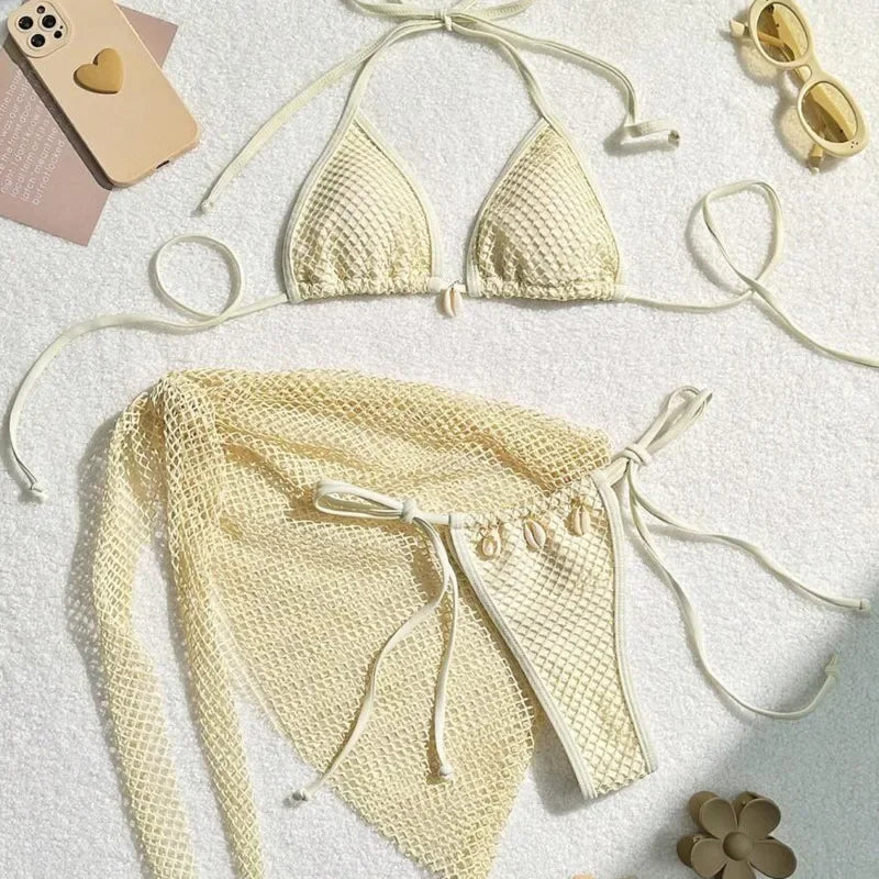 2025 sexy biquinis feminino maiôs de três peças de banho praia swim wear fatos de banho conjunto de biquíni brasileiro piscina banhista
