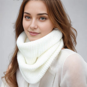 Lenço de inverno feminino infinito cachecol de malha círculo pescoço cachecol feminino super chunky loop snood unsex sólido crochê cachecóis