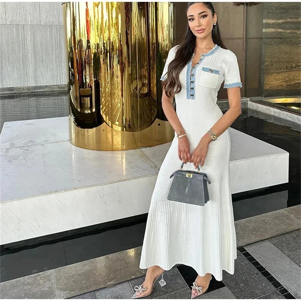 Vestido Maxi Bodycon Elegância Suprema - Olívia Fios