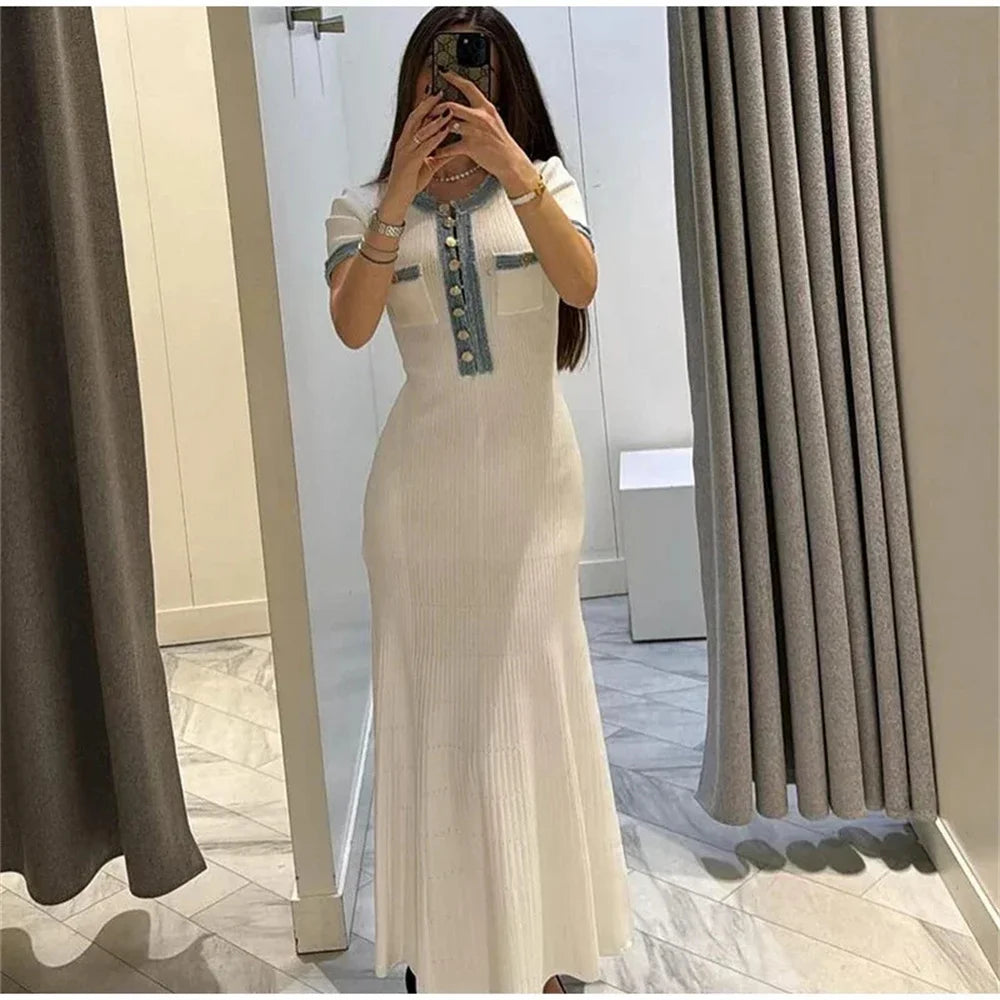 Vestido Maxi Bodycon Elegância Suprema - Olívia Fios