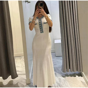 Vestido Maxi Bodycon Elegância Suprema - Olívia Fios
