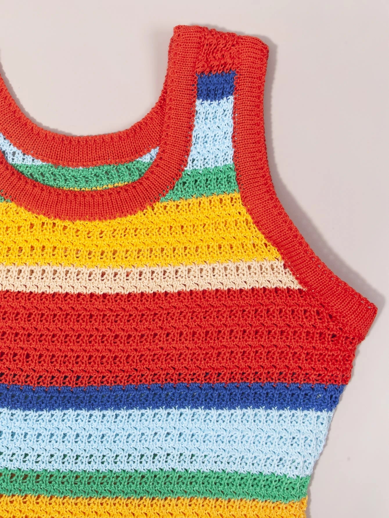 Mini vestido de malha listrado com painéis feminino, bodycon sem mangas com tanque casual, roupa de streetwear quente