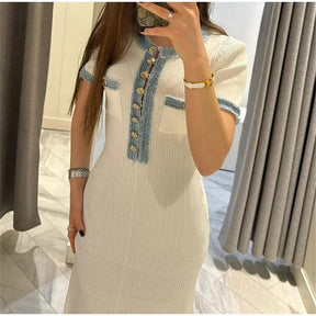 Vestido Maxi Bodycon Elegância Suprema - Olívia Fios