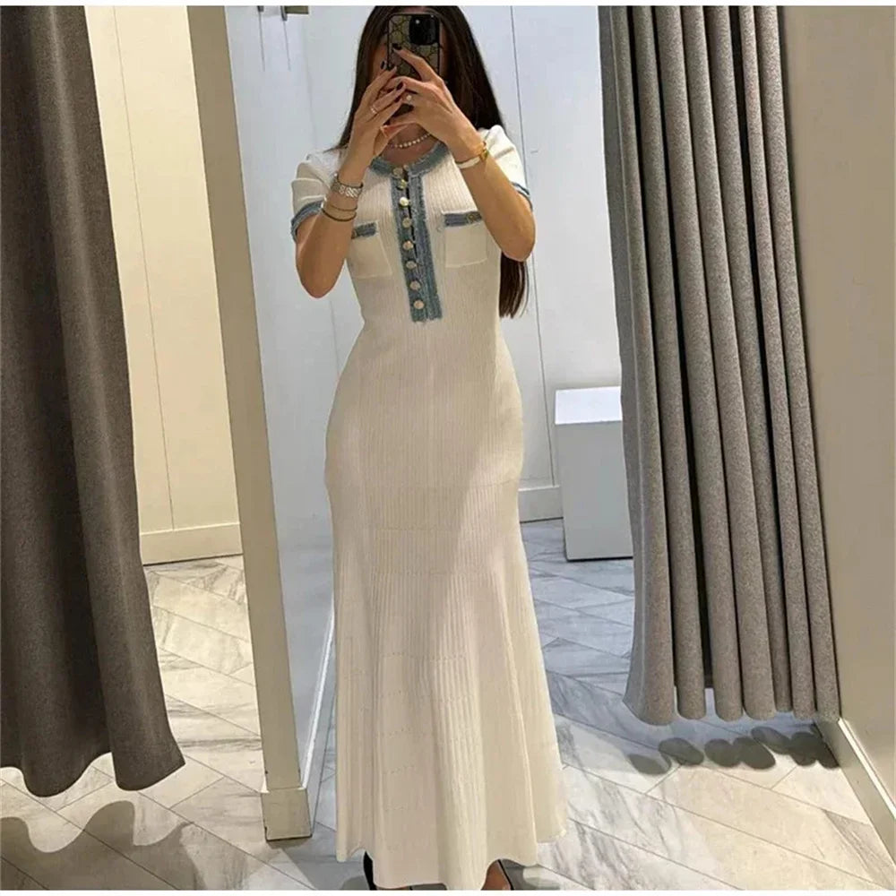 Vestido Maxi Bodycon Elegância Suprema - Olívia Fios