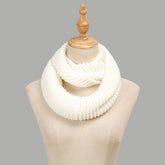 Lenço de inverno feminino infinito cachecol de malha círculo pescoço cachecol feminino super chunky loop snood unsex sólido crochê cachecóis