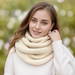 Lenço de inverno feminino infinito cachecol de malha círculo pescoço cachecol feminino super chunky loop snood unsex sólido crochê cachecóis