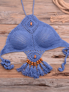 Conjunto Biquíni Crochê Elegância Natural - Olívia Fios
