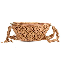 Bolsa de praia tecida à mão com borlas, boêmia, crochê de algodão oco, sacola de viagem, bolsa estilo étnico, bolsa axilas, verão