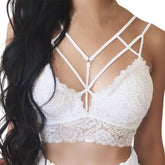 Cropped Elegância Floral sem Fio - Olívia Fios