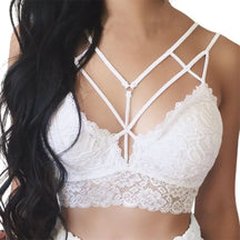 Cropped Elegância Floral sem Fio - Olívia Fios