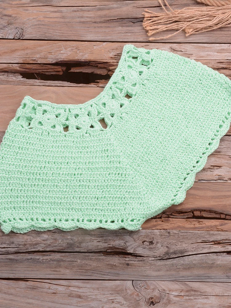 Conjunto Biquíni Crochê Elegância Natural - Olívia Fios