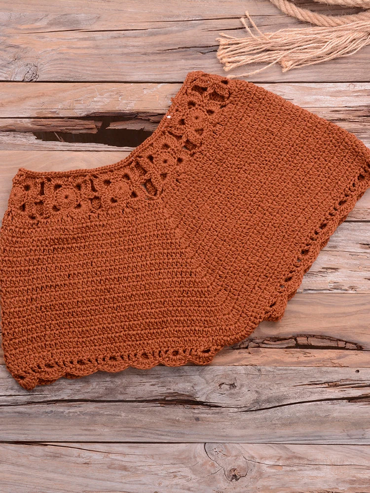 Conjunto Biquíni Crochê Elegância Natural - Olívia Fios