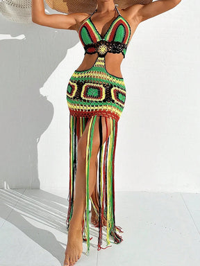Vestido de Crochê "Tropical Elegance" - Olívia Fios