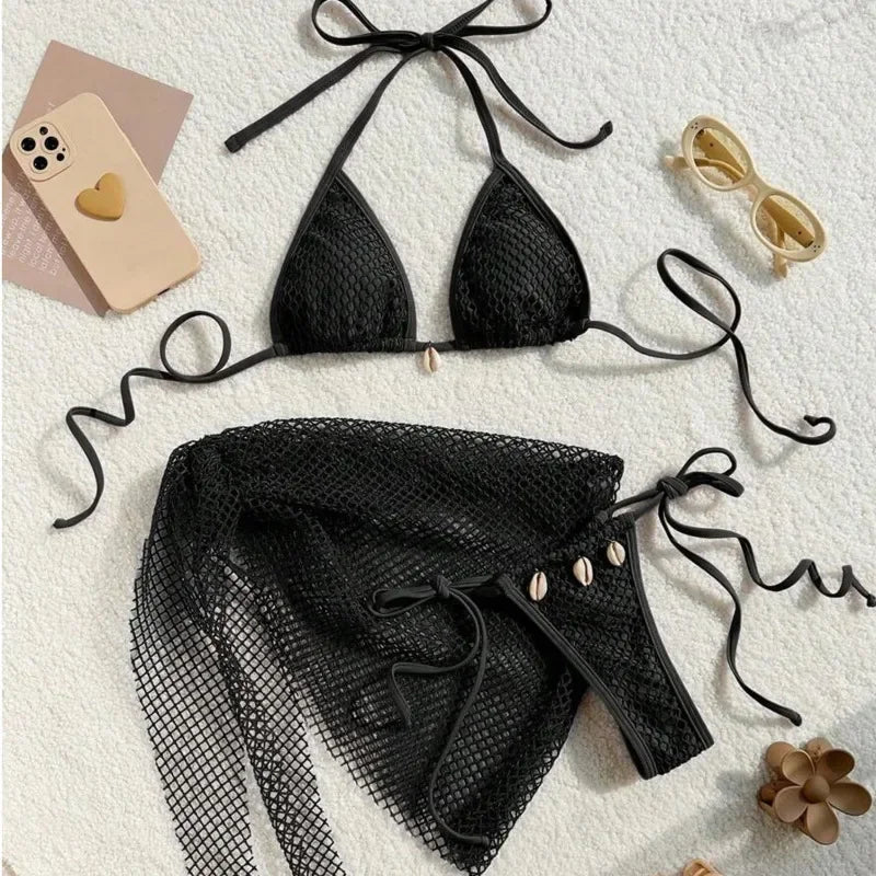 2025 sexy biquinis feminino maiôs de três peças de banho praia swim wear fatos de banho conjunto de biquíni brasileiro piscina banhista