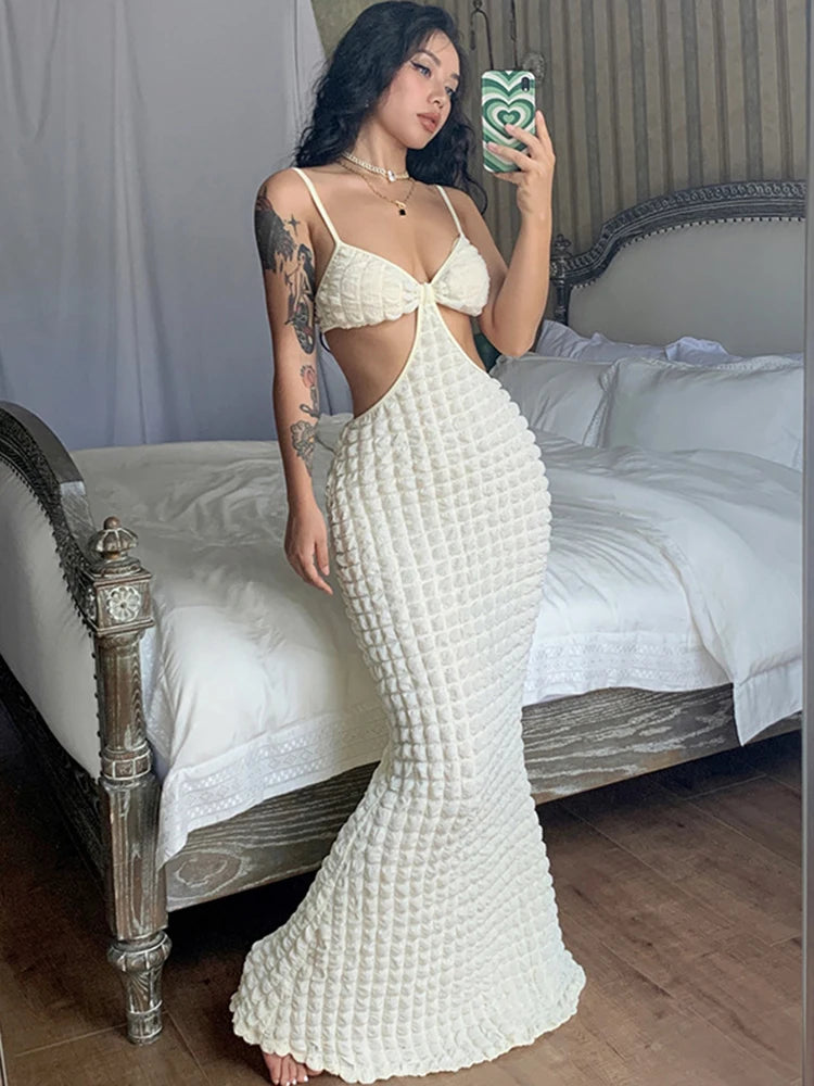 Dulzura sólido sem costas xadrez cinta vestido longo para mulheres bodycon sexy festa elegante maxi vestido noite roupas de aniversário atacado