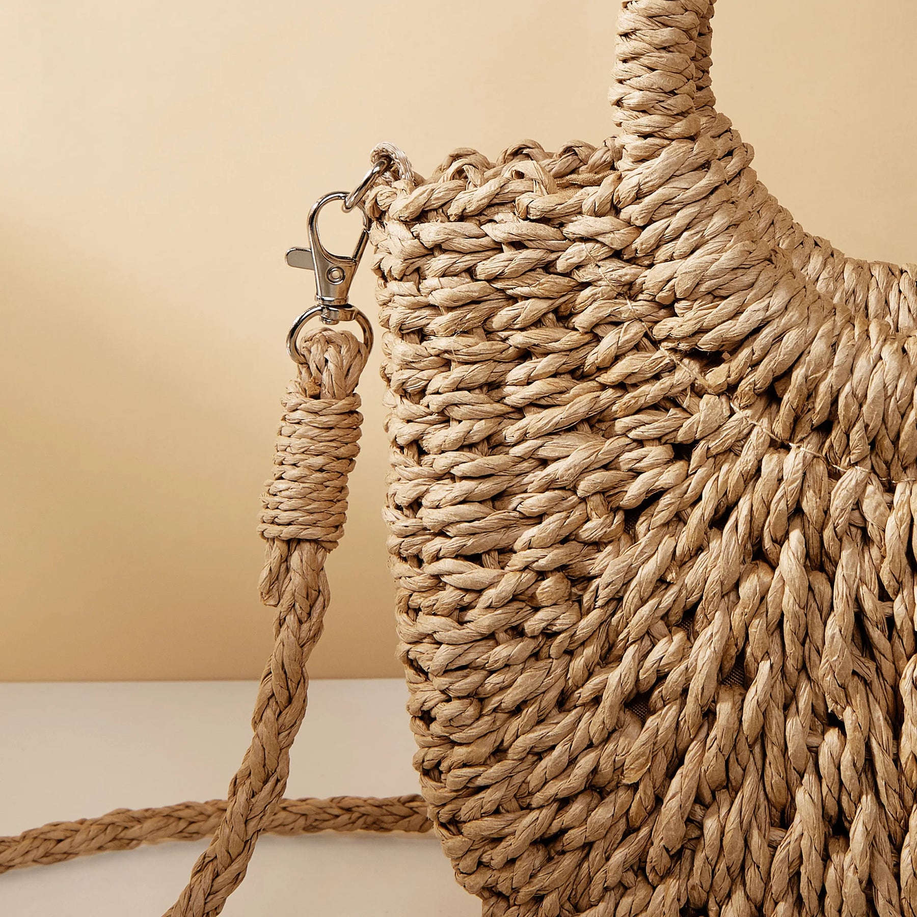 Bolsa de Praia Half-Moon Estilo Chic - Olívia Fios