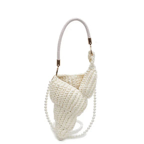 Bolsa Concha Elegance com Corrente de Pérola - Olívia Fios