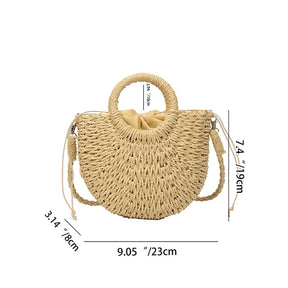 Bolsa de Praia Half-Moon Estilo Chic - Olívia Fios