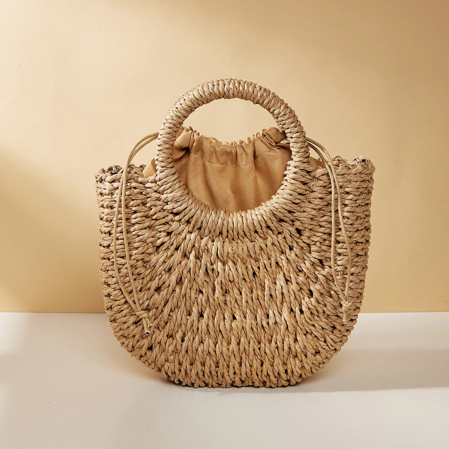 Bolsa de Praia Half-Moon Estilo Chic - Olívia Fios
