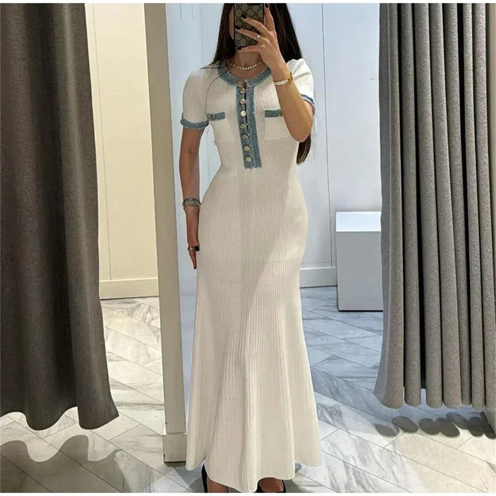 Vestido Maxi Bodycon Elegância Suprema - Olívia Fios