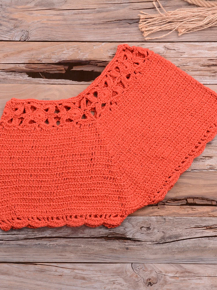 Conjunto Biquíni Crochê Elegância Natural - Olívia Fios