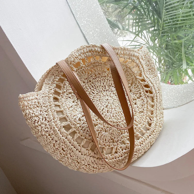 Bolsa de Palha "Verão Chic" - Olívia Fios