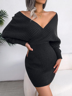 Bodycon camisola vestidos para mulher 2023 outono inverno casual manga longa roupas de malha branco verde azul preto roxo