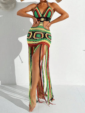 Vestido de Crochê "Tropical Elegance" - Olívia Fios