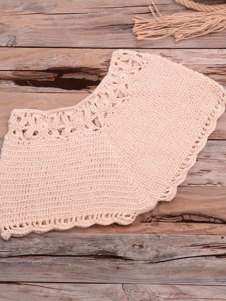 Conjunto Biquíni Crochê Elegância Natural - Olívia Fios