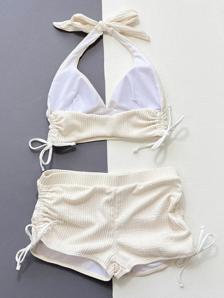 Biquíni Amarrado Branco Elegância Olívia Fios