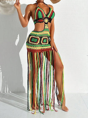 Vestido de Crochê "Tropical Elegance" - Olívia Fios
