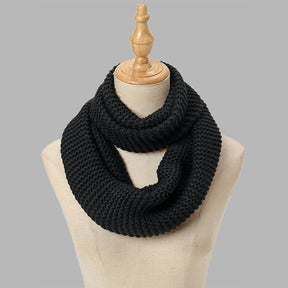 Lenço de inverno feminino infinito cachecol de malha círculo pescoço cachecol feminino super chunky loop snood unsex sólido crochê cachecóis
