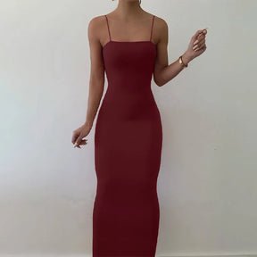 Verão preto sexy vestido feminino streetwear sem mangas sem costas sólido cinta de espaguete bodycon casual clubwear elegante vestidos de festa