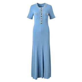 Vestido Maxi Bodycon Elegância Suprema - Olívia Fios